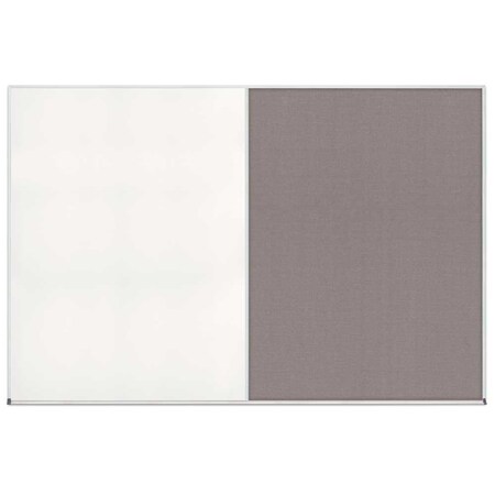 United Visual Products Enclosed Corkboard, 1 Door, 48"x36", 4" Fra UV3409-BLACK-MEDGRY
